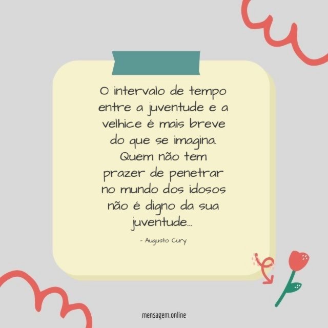 O intervalo de tempo entre a juventude