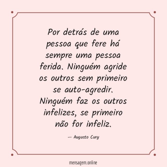 Por detrás de uma pessoa que fere há