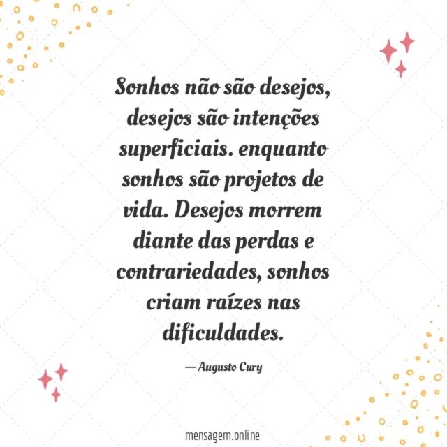 Sonhos não são desejos