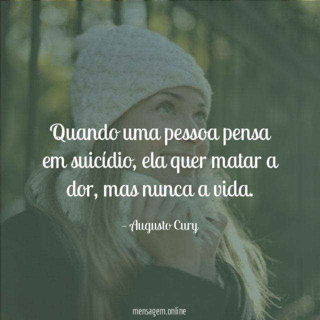 Quando uma pessoa pensa em suicídio