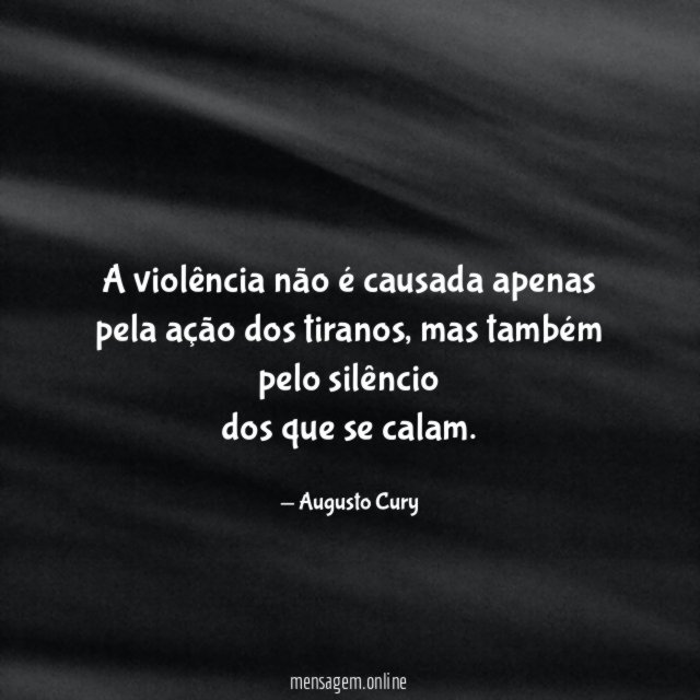 A violência não é causada apenas pela ação dos tiranos