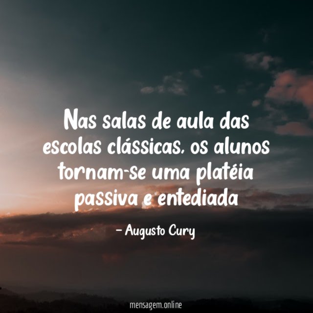 Nas salas de aula das escolas clássicas