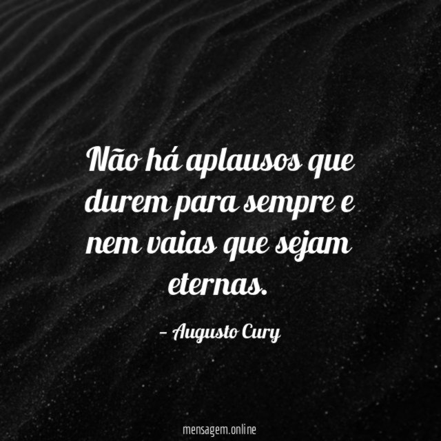 Não há aplausos que durem para sempre