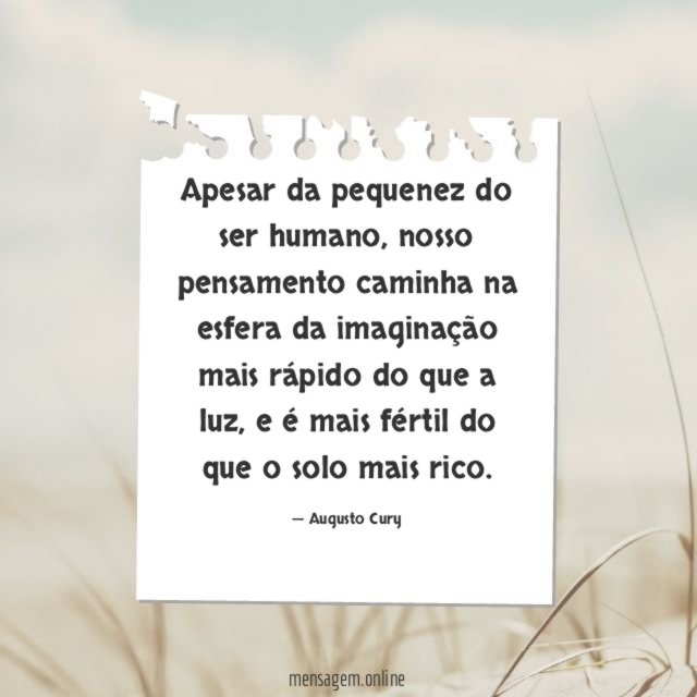 Apesar da pequenez do ser humano
