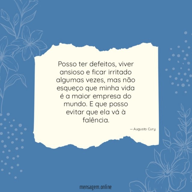 Posso ter defeitos