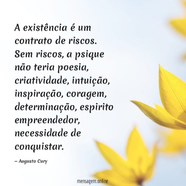 A existência é um contrato de riscos