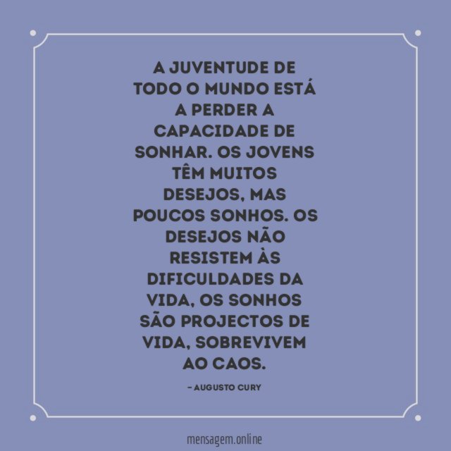 A juventude de todo o mundo está a