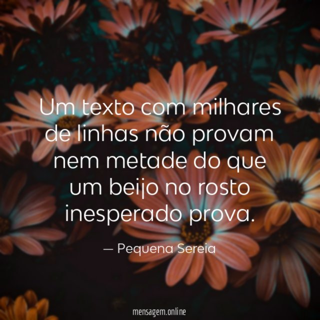 Um texto com milhares de linhas não provam