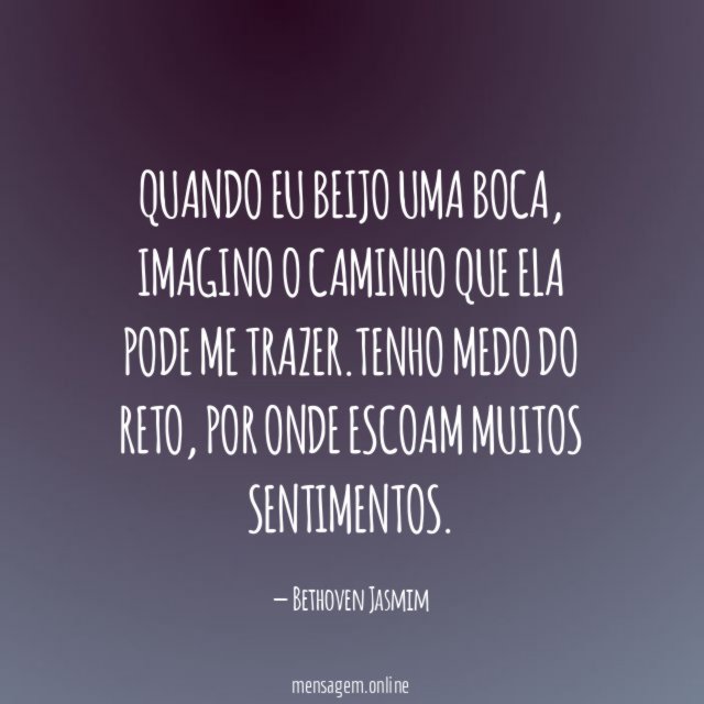 Quando eu beijo uma boca