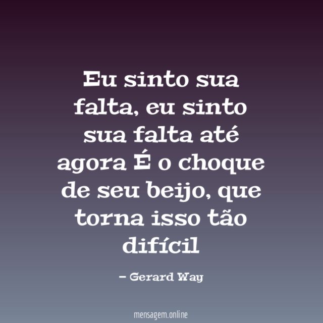 Eu sinto sua falta