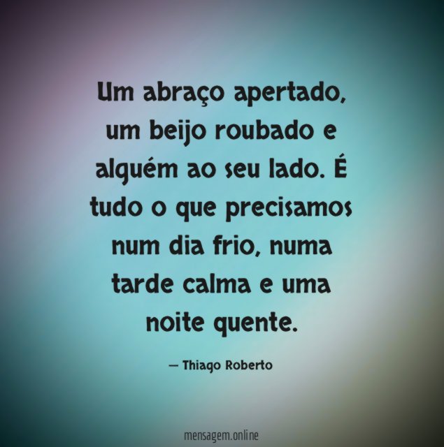 Um abraço apertado