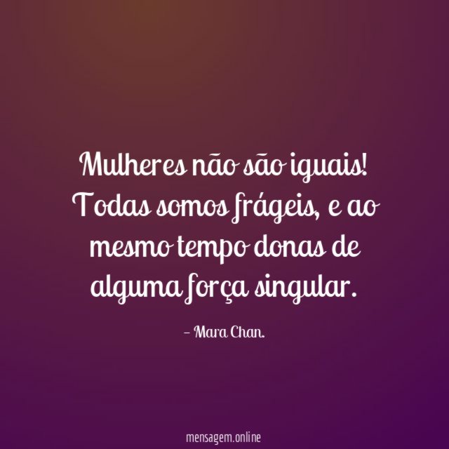 Mulheres não são iguais