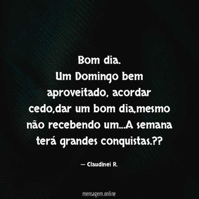 Bom dia