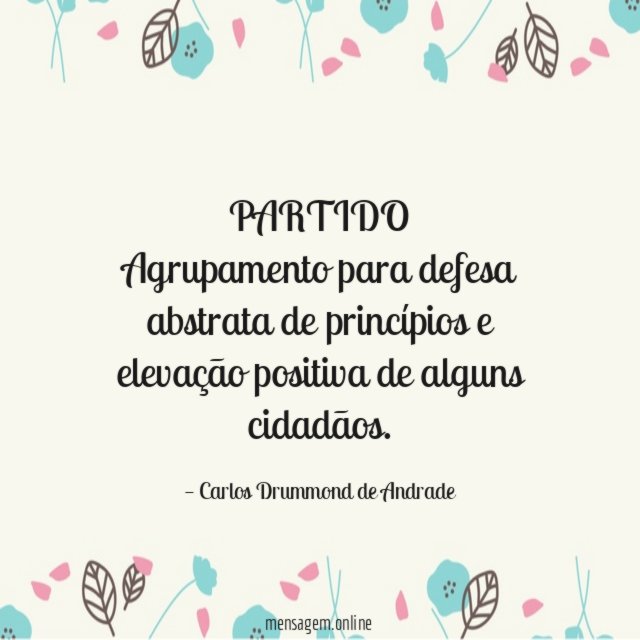 PARTIDO Agrupamento para defesa abstrata de princípios e elevação