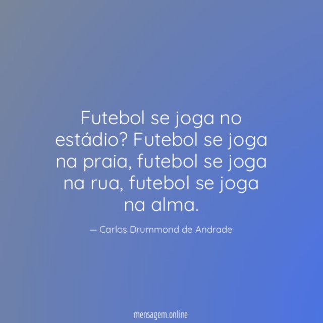 Futebol se joga no estádio
