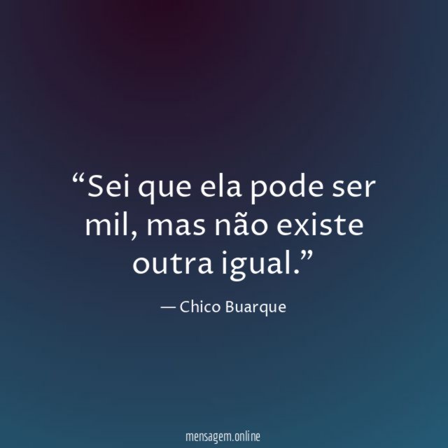 Sei que ela pode ser mil