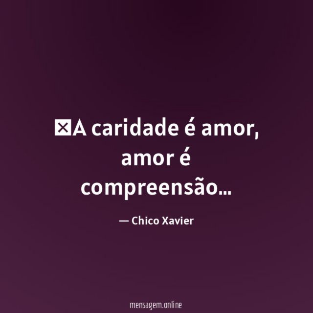A caridade é amor