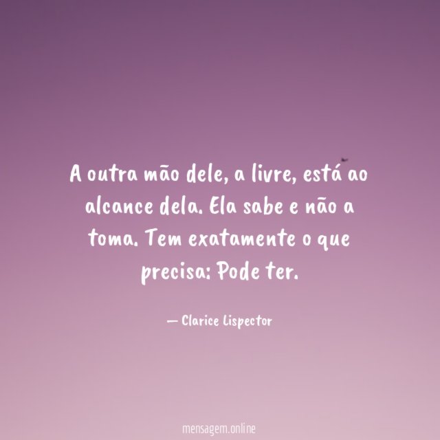 A outra mão dele
