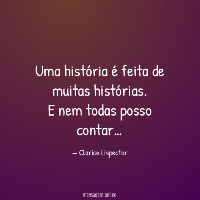 Uma história é feita de muitas histórias