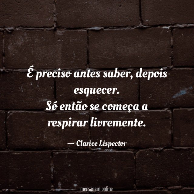 É preciso antes saber