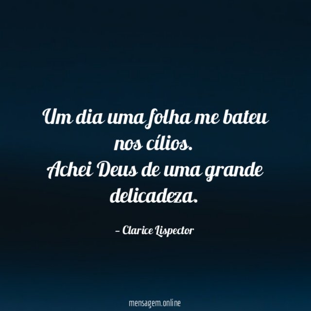 Um dia uma folha me bateu nos cílios