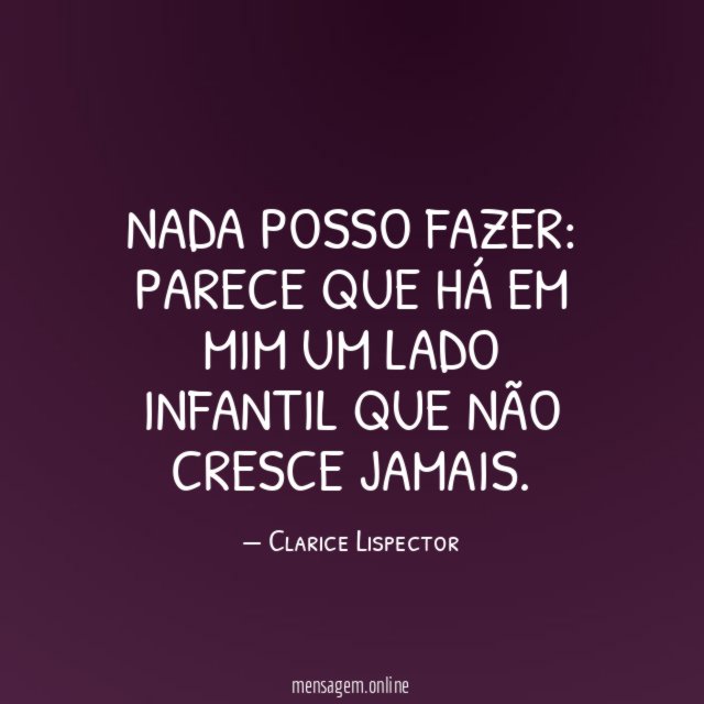 Nada posso fazer