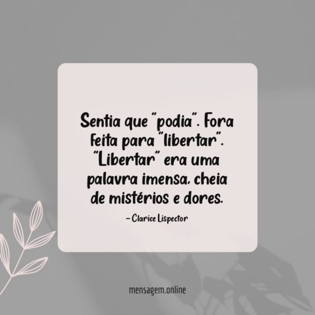 Sentia que "podia"