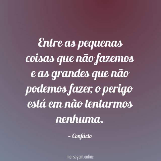 Entre as pequenas coisas que não fazemos