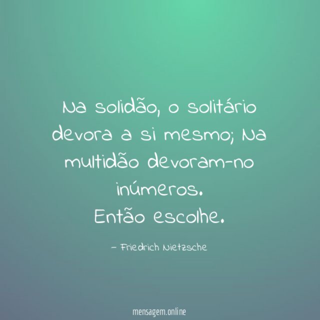 Na solidão