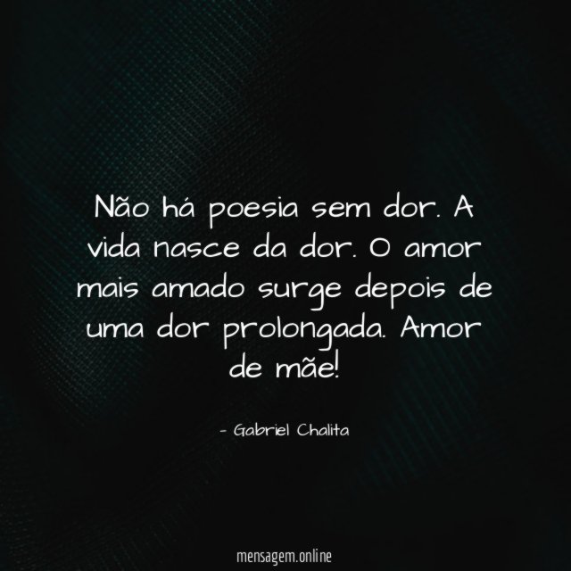 Não há poesia sem dor