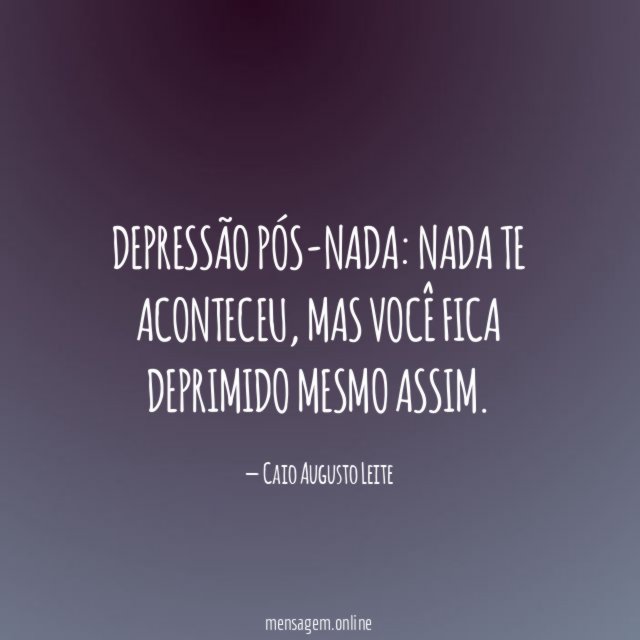 Depressão pós-nada