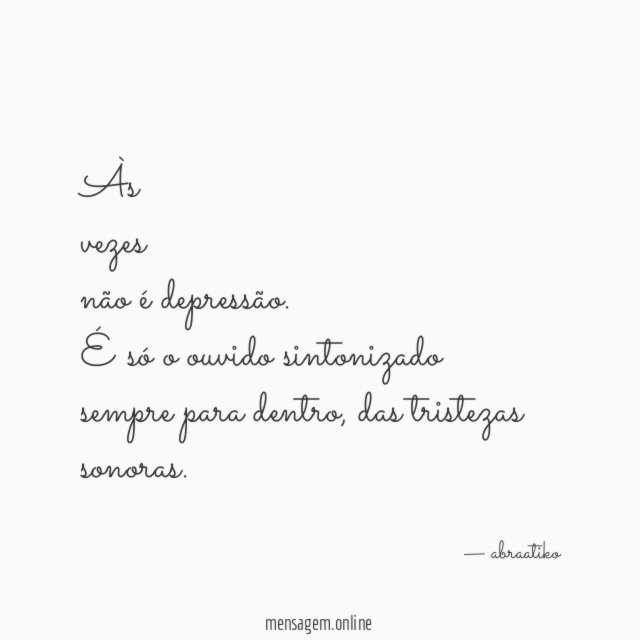 Às vezes não é depressão