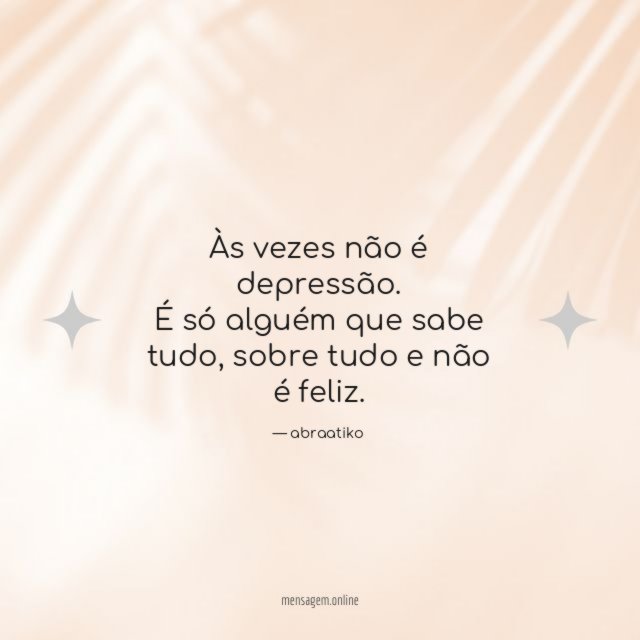Às vezes não é depressão