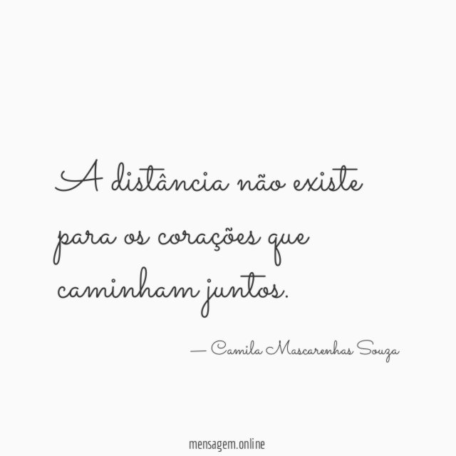 A distância não existe para os corações que