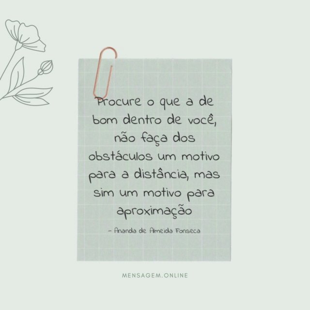 Procure o que a de bom dentro de você