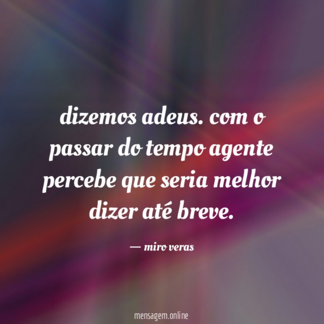 dizemos adeus