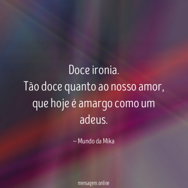 Doce ironia