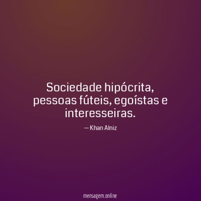 Sociedade hipócrita