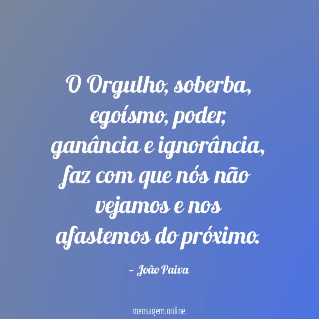 O Orgulho