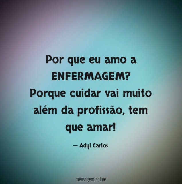 Por que eu amo a ENFERMAGEM?