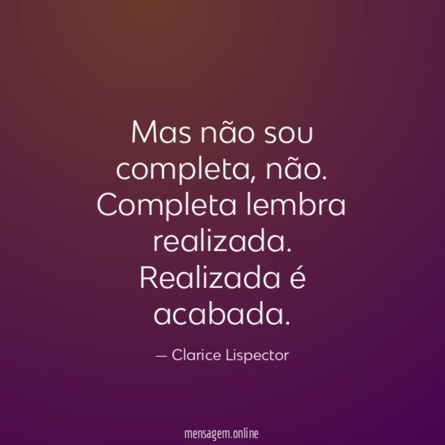 Mas não sou completa