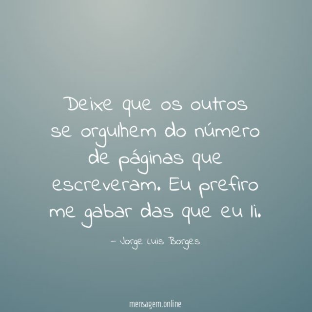Deixe que os outros se orgulhem do número