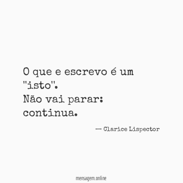 O que e escrevo é um ''isto''