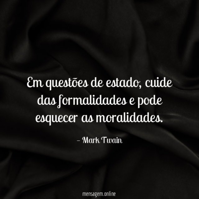 Em questões de estado