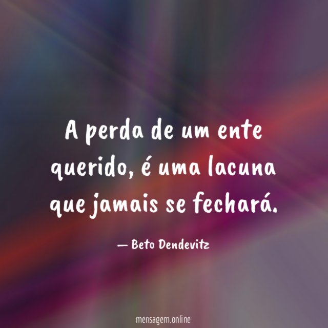 A perda de um ente querido