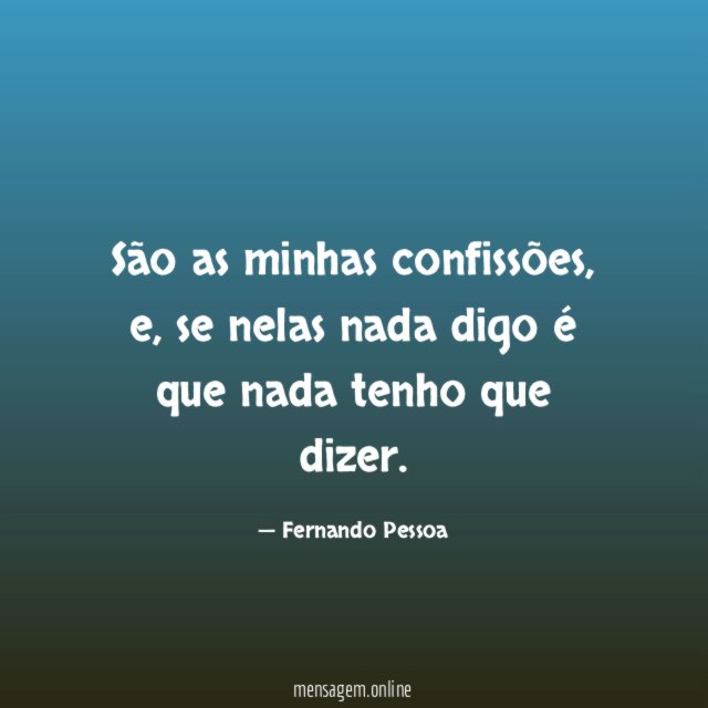 São as minhas confissões