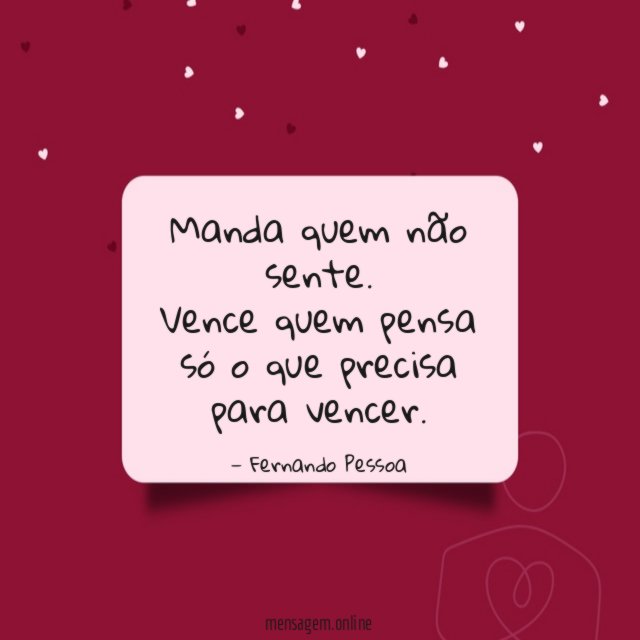 Manda quem não sente