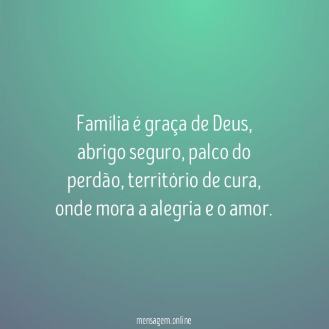 Família é graça de Deus