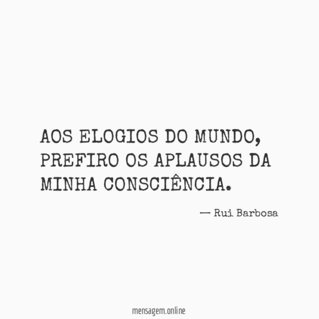 AOS ELOGIOS DO MUNDO