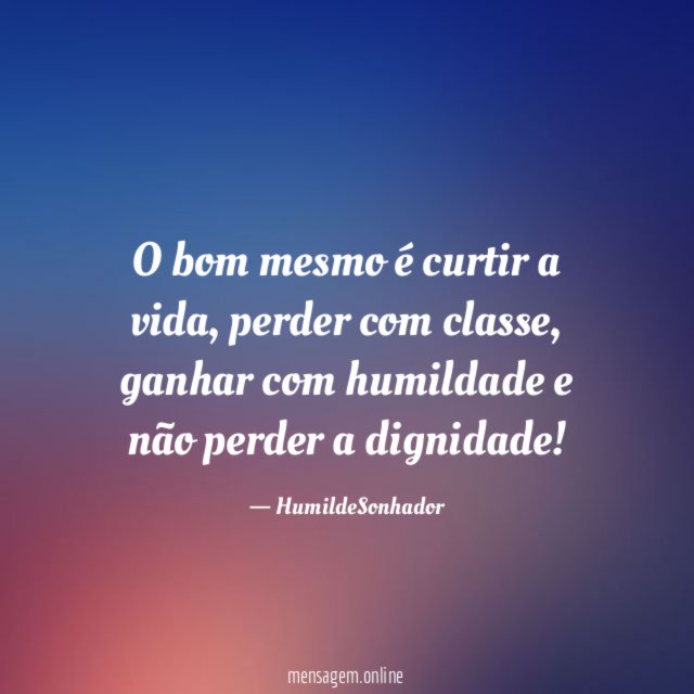 O bom mesmo é curtir a vida